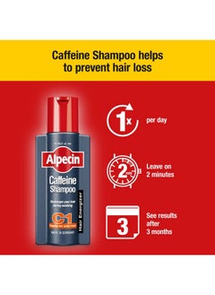 Alpecin Caffeine Shampoo C1 And Liquid | Prevents Hair Loss | Energizer For Strong Hair | Hair Care For Men | Set Of 250Ml Shampoo And 200Ml Liquid  - Image 3