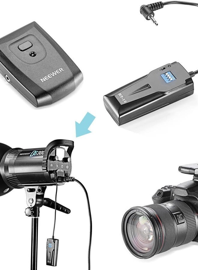 Neewer Wireless STUDIO Flash TRIGGER RT-16 with 3 RECEIVERS 16-Channel - Image 3