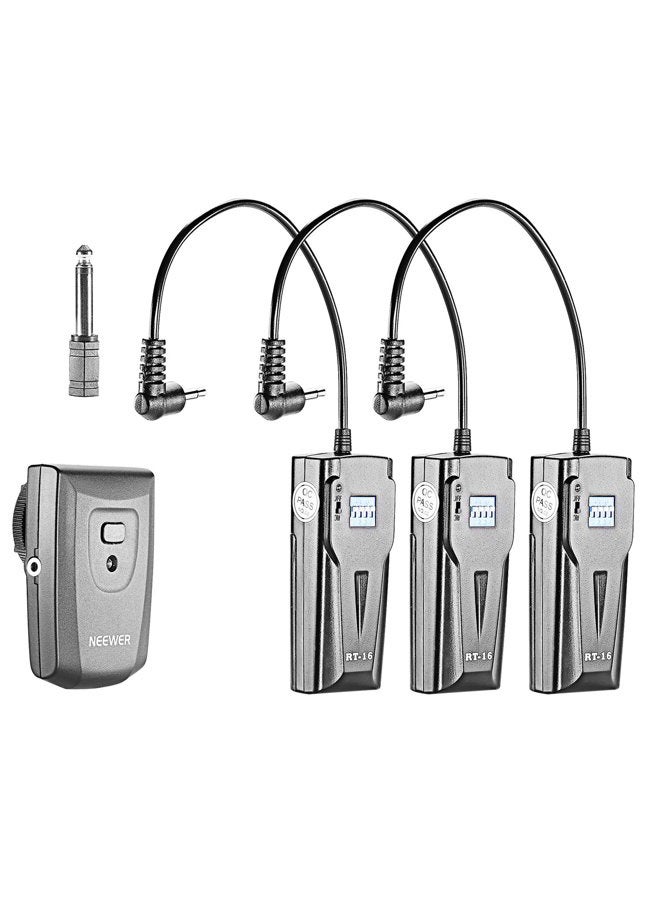 Neewer Wireless STUDIO Flash TRIGGER RT-16 with 3 RECEIVERS 16-Channel - Image 1