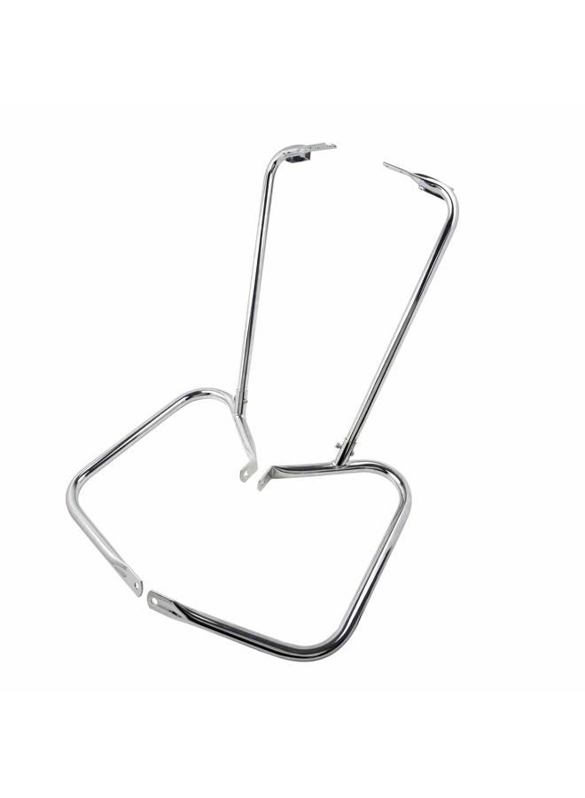 CARGLETRUE Saddlebag Saddle Bag Guard Bracket Fit For Harley Touring Electra Glide Street Glide Road Glide Road King 1997-2008 2014-2024 (1997-2008, All Chrome) - Image 1