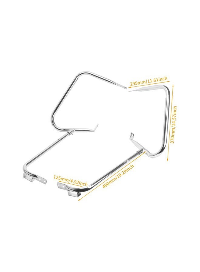 CARGLETRUE Saddlebag Saddle Bag Guard Bracket Fit For Harley Touring Electra Glide Street Glide Road Glide Road King 1997-2008 2014-2024 (1997-2008, All Chrome) - Image 3
