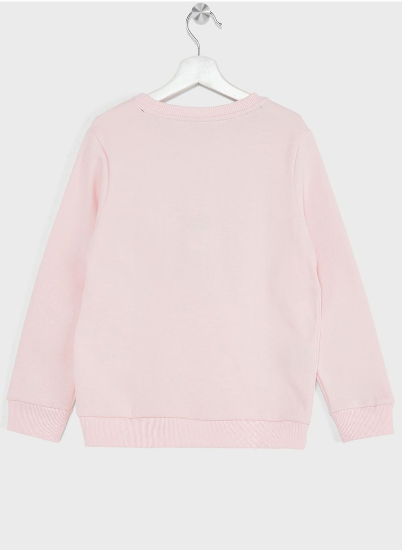 LACOSTE - Kids Logo Crew Neck Sweatshirt - Image 1