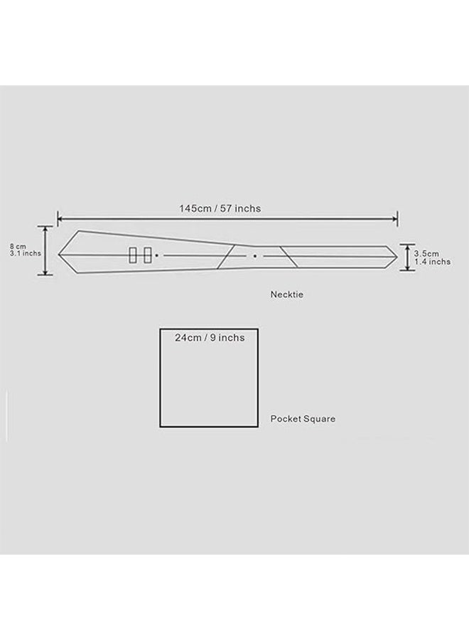 Lemon Ties for Men Set with Pocket Square Cufflink and Tie Clip, Necktie Handkerchief in Gift Box for Wedding and Business - Image 3