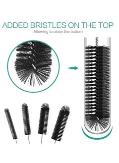 TYCOM Tycom Stainless steel multi-purpose Nylon Bottle Tube Nozzle Cleaning Brush Upgraded with Top Bristles Design and Protective Cap (10 Pcs), Pipe Drinking Straws Cleaning Brush Set for Jewelry, Keyboard  - Image 5