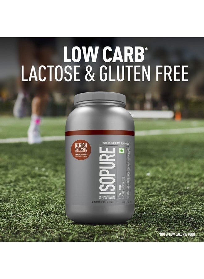 Isopure Isopure Whey Protein Isolate Powder with Vitamins for Immune Support & Biotine- 2.2 lbs, 1 kg (Dutch Choc), Lactose-Free, Gluten-Free, Veg protein for Men & Women. Offer Pack - Image 5