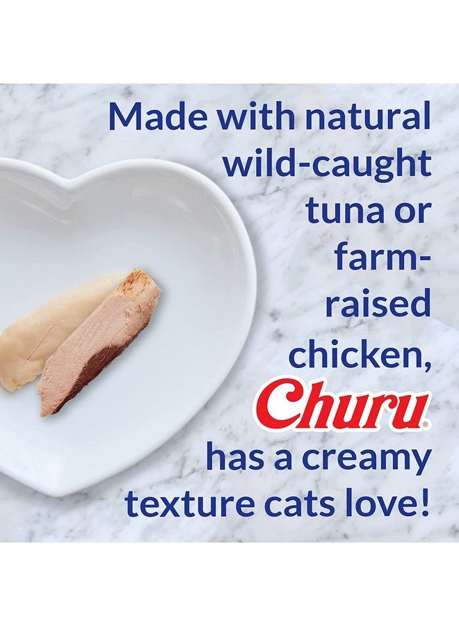 INABA Churu Lickable Creamy Purée Cat Treats 3 Flavor Variety Pack of 24 Tubes - Image 4
