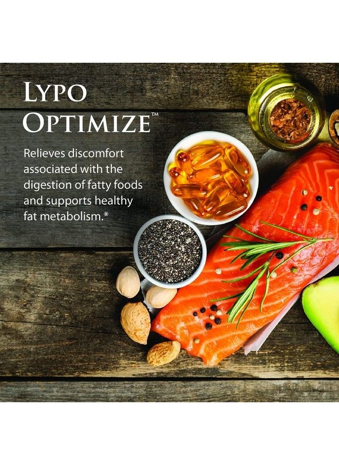 ™ Lypo Optimize™ 90 Capsules All Natural Enzyme Supplement Digestive Enzyme Support For Gallbladder Pancreas And Liver Fat Digestion  Vegan And Kosher
