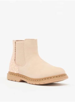 Flora Bella By Shoexpress Girls Textured Ankle Boots with Zip Closure  - Image 1