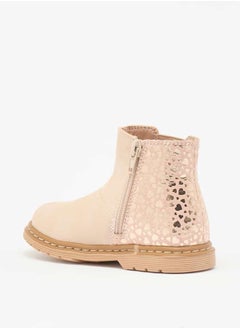 Flora Bella By Shoexpress Girls Textured Ankle Boots with Zip Closure  - Image 2