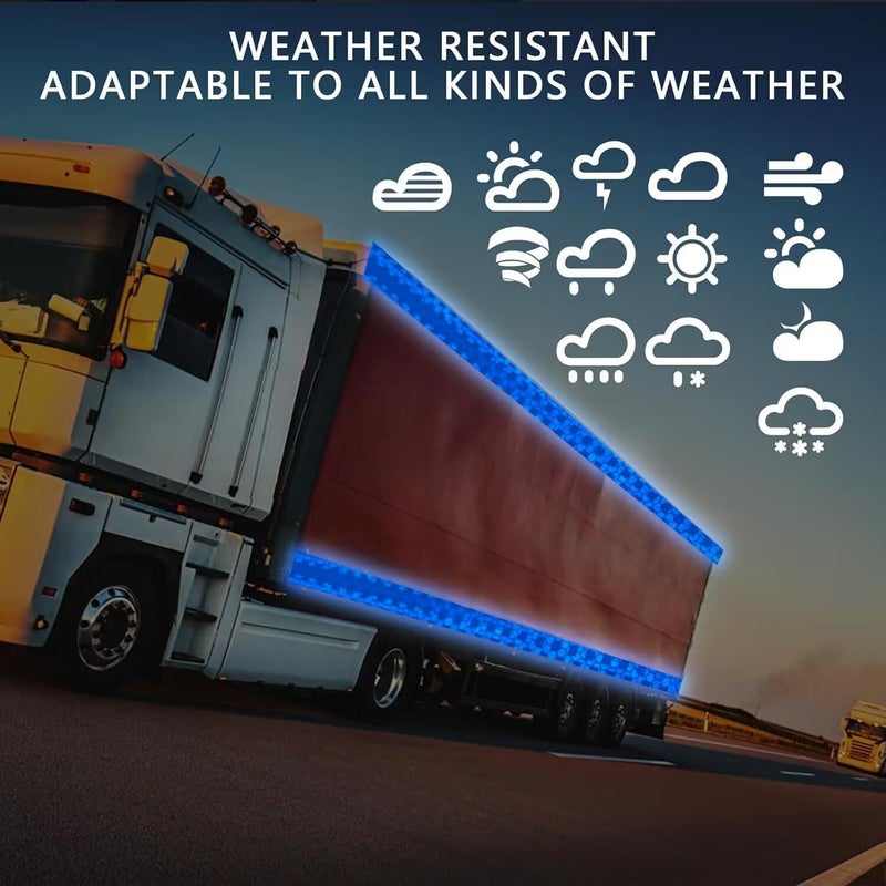 D-Fix ® شريط عاكس عالي الكثافة - 3 أمتار في الطول - 48 مم / 2 بوصة عرض - 1 لفة لكل عبوة - شريط تحذير عاكس للسيارات والدراجات والمركبات التجارية - أزرق - Image 3