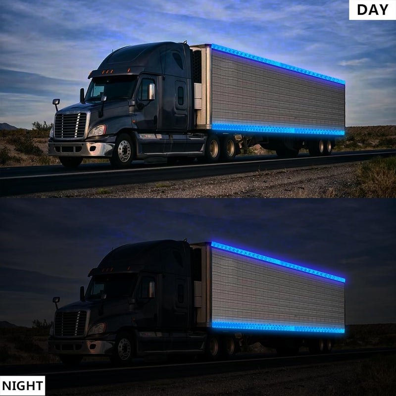 D-Fix ® شريط عاكس عالي الكثافة - 3 أمتار في الطول - 48 مم / 2 بوصة عرض - 1 لفة لكل عبوة - شريط تحذير عاكس للسيارات والدراجات والمركبات التجارية - أزرق - Image 2