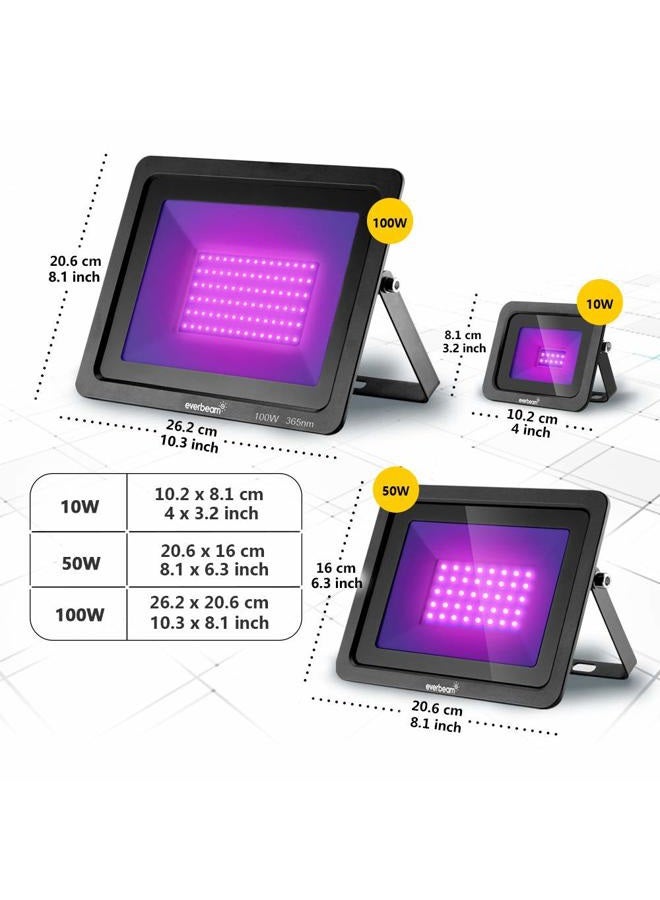 Everbeam 395nm 10W UV LED Black Light - High Performance LED Bulbs, IP66 Waterproof – Ultraviolet Flood Lighting for Aquarium, Indoor or Outdoor Parties, Stage - Party Supplies, Halloween Decorations - Image 4