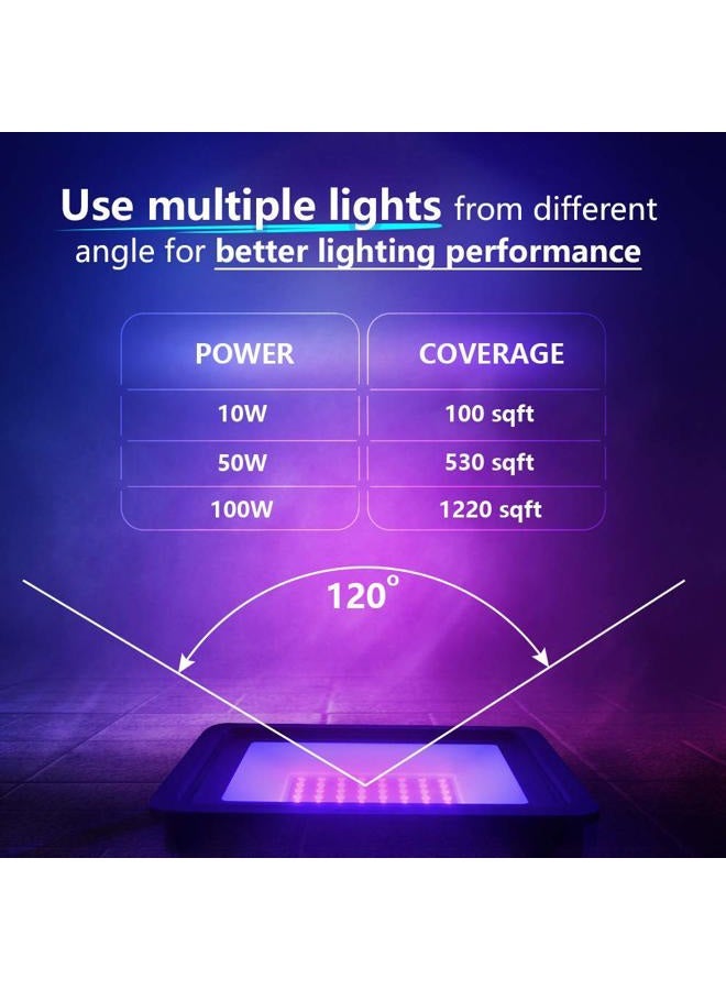 Everbeam 395nm 10W UV LED Black Light - High Performance LED Bulbs, IP66 Waterproof – Ultraviolet Flood Lighting for Aquarium, Indoor or Outdoor Parties, Stage - Party Supplies, Halloween Decorations - Image 5