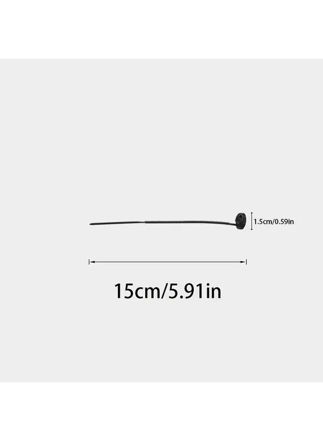 10 Black And 5 Transparent Quick Fasten Cable Ties For Organizing Cords Headphones Clothing - Image 3