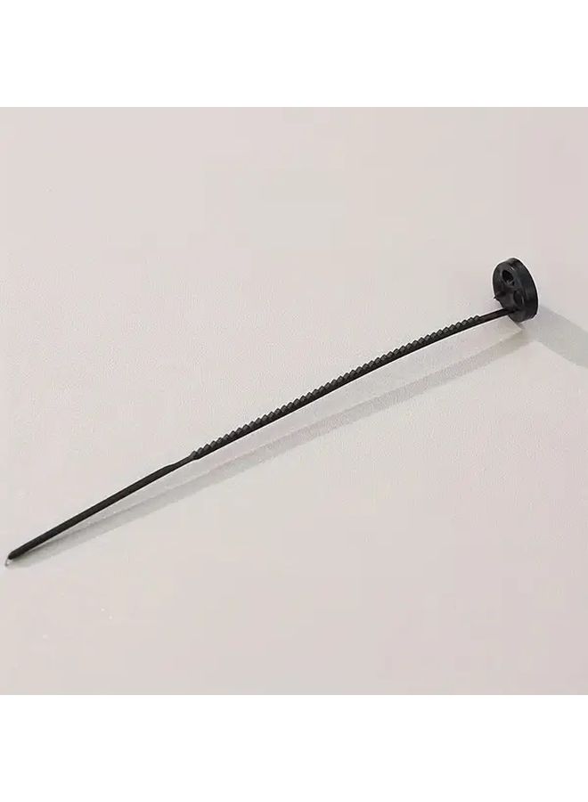 10 Black And 5 Transparent Quick Fasten Cable Ties For Organizing Cords Headphones Clothing - Image 4