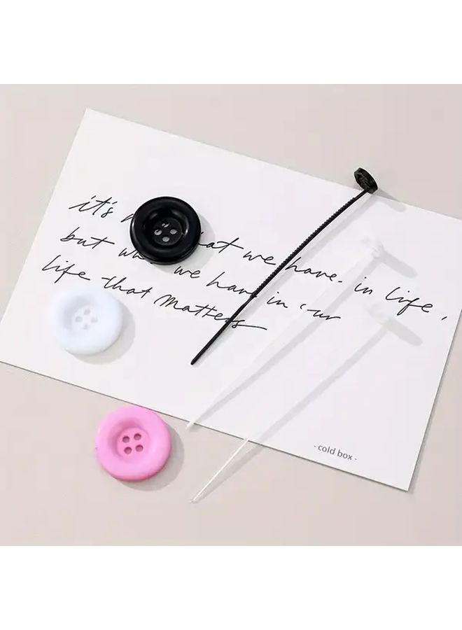 10 Black And 5 Transparent Quick Fasten Cable Ties For Organizing Cords Headphones Clothing - Image 5