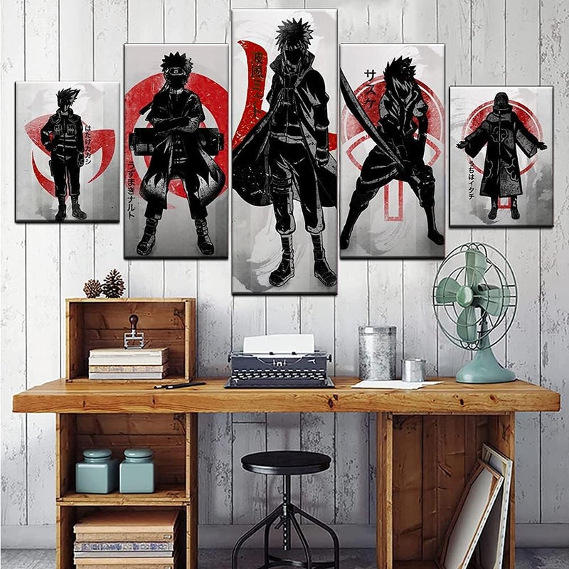 MGPEAYCT Anime Poster Canvas Wall Art Posters 5 pieces HD Print Painting Decoration Pictures Modern for Living Bathroom Dining Room Home Decor Unframed - Image 4