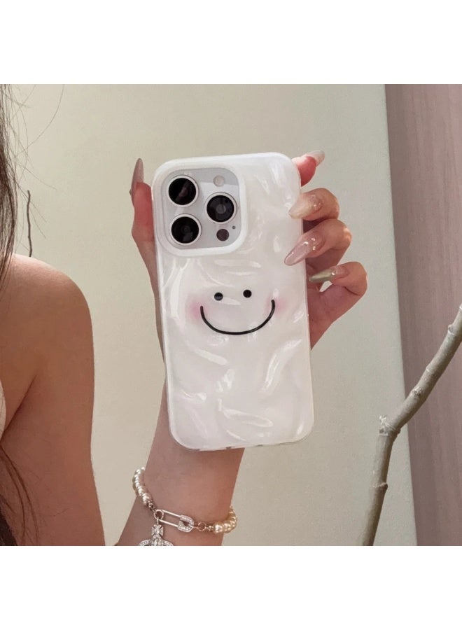 NIBEMINENT Cheek Rouge And Smiling Face Protective TPU Case Cover For IPhone 14, Clear - Image 1