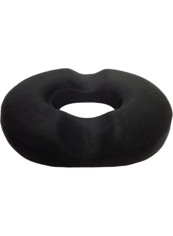 Hemorrhoids Treatment Donut Cushion Ring Tailbone Support Polyester Black 38x45x26cm for Home Office Car Seat Pain Relief