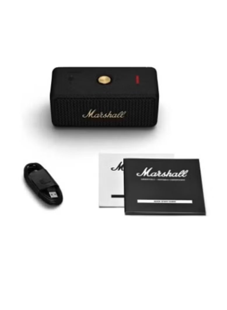 Marshall Emberton II Portable Bluetooth Speakers Water Resistant Wireless 30 Plus Hour Of Playtime Black/Brass - Image 2
