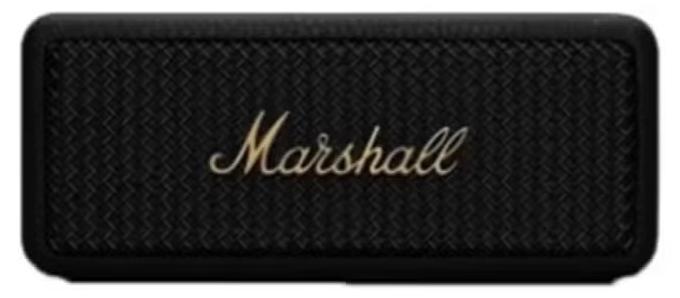 Marshall Emberton II Portable Bluetooth Speakers Water Resistant Wireless 30 Plus Hour Of Playtime Black/Brass - Image 1