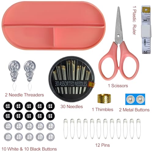colored bird 40 Spools of Sewing Thread,Gift Box Portable Basic Sewing Repair Kits (Orange) - Image 3