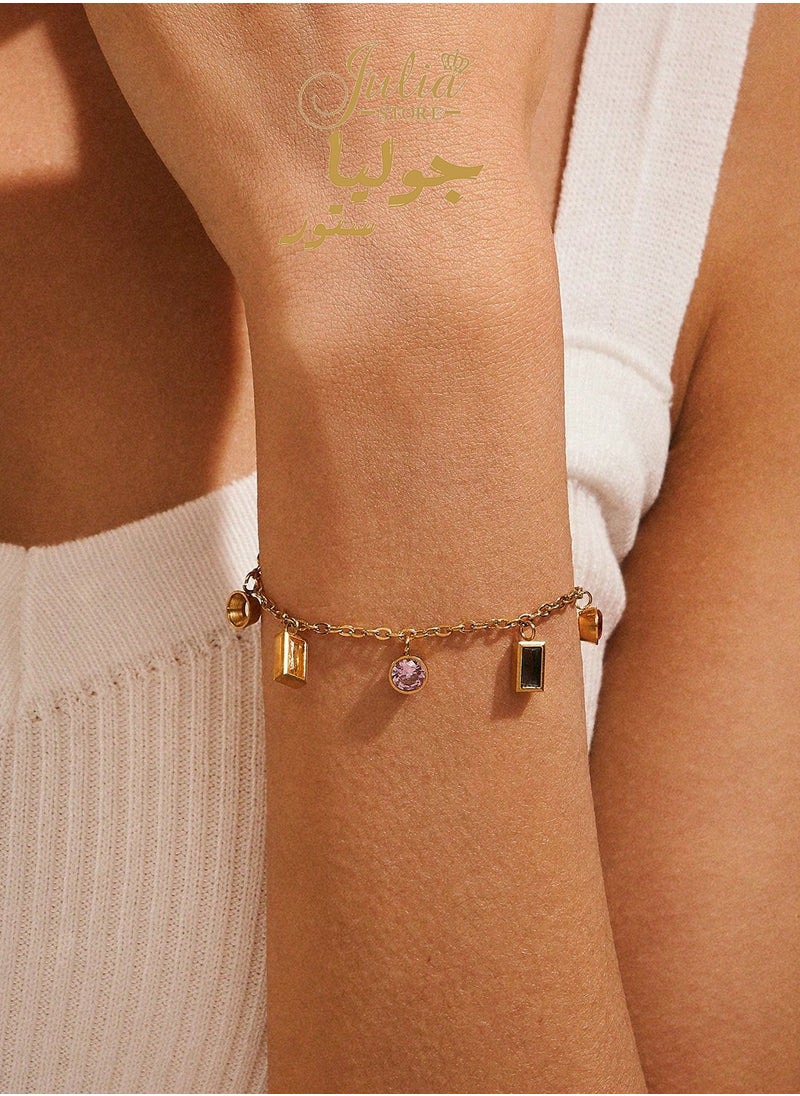 Julia Store - Tassel Gold Color Pendant Bracelet - Image 1