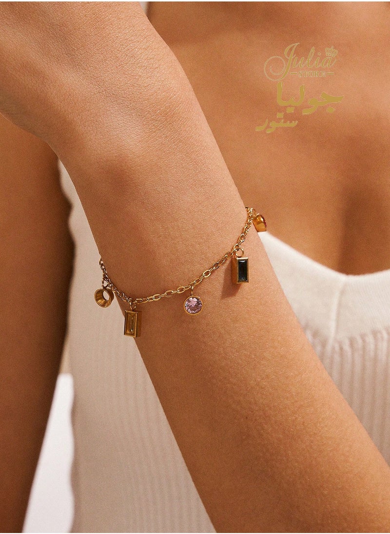 Julia Store - Tassel Gold Color Pendant Bracelet - Image 1
