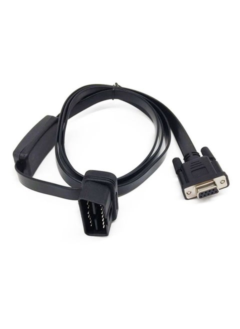 Car OBD Extended Diagnostic Tool OBD2 16PIN to DB9 Serial RS232 Cable with Switch