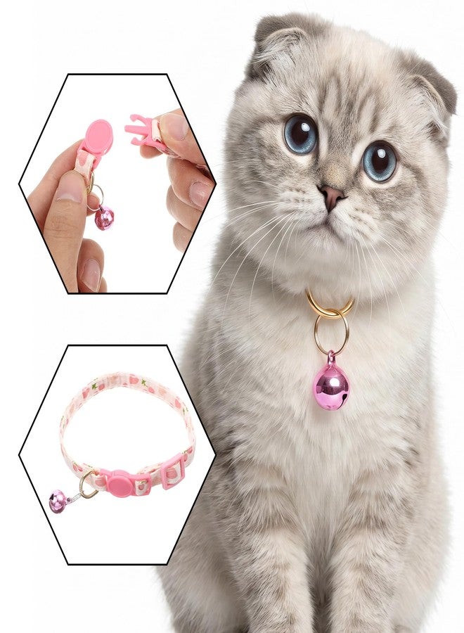 Thrymme 4 Pcs Cat Bells for Collar, Small Pet Bells for Dog Collars Charm Pendant, Anti-Lost Training Accessories (Silver, Green, Pink, Royal Blue) 1/2 Inch - Image 3