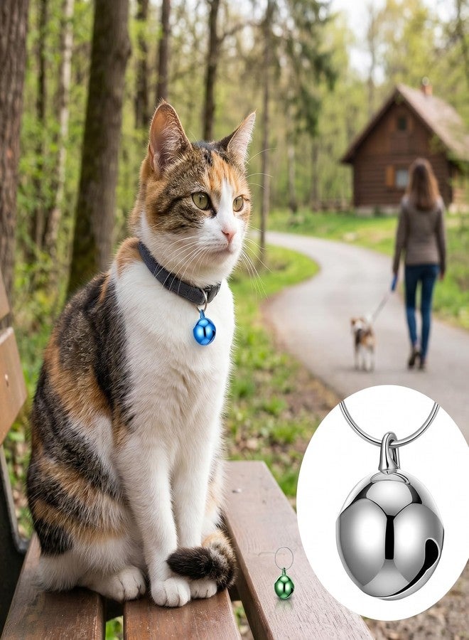 Thrymme 4 Pcs Cat Bells for Collar, Small Pet Bells for Dog Collars Charm Pendant, Anti-Lost Training Accessories (Silver, Green, Pink, Royal Blue) 1/2 Inch - Image 5