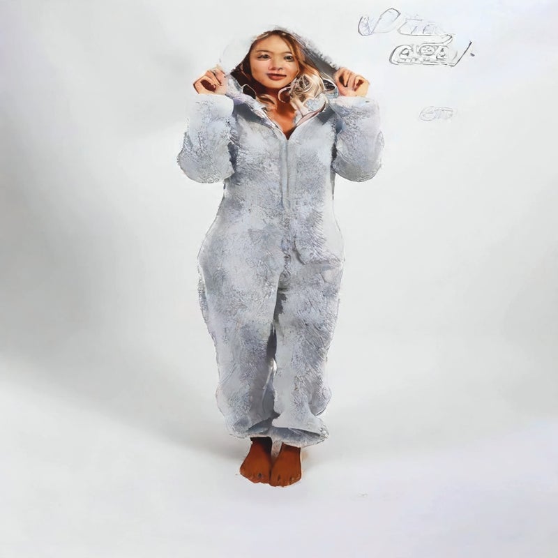Women's Fleece-Lined Jumpsuit Winter One-Piece Pants - Image 1