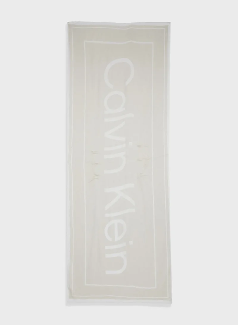 CALVIN KLEIN Logo Jacquard Scarf