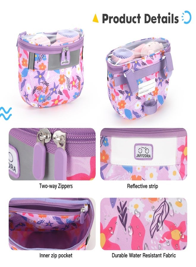 Jaffzora Kids Bicycle Basket, Front Frame Handlebar Bag for Toddler Scooter Tricycle Bike, Fabric Bicycle Basket for Boys & Girls - Image 3