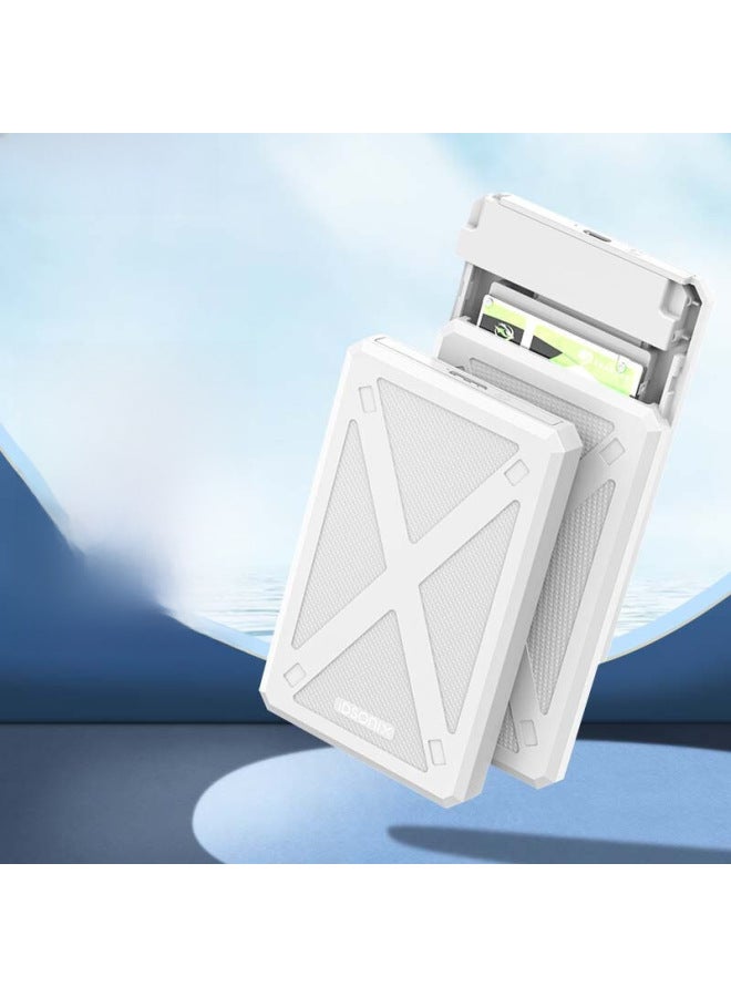 Mobile Hard Disk Box 2.5-inch Mechanical Solid State Universal Hard Disk Shell Reader Type-c Hard Disk Box Customization-Color:2.5 Inch 【6Gbps】 Ivory White-send USB Cable