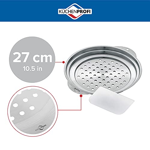 Küchenprofi Spaetzle Lid and Scraper, Stainless-Steel Dumpling Maker and Spaetzle Noodle Maker - Image 2