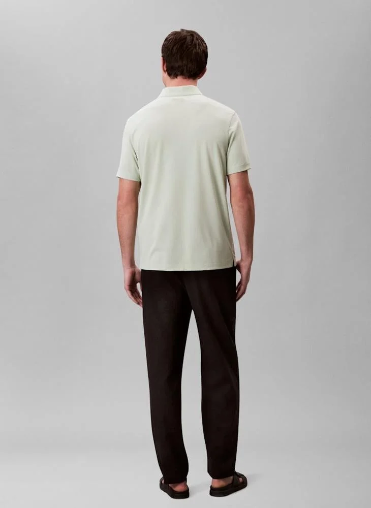 CALVIN KLEIN Stripe Strech Jacquard Polo