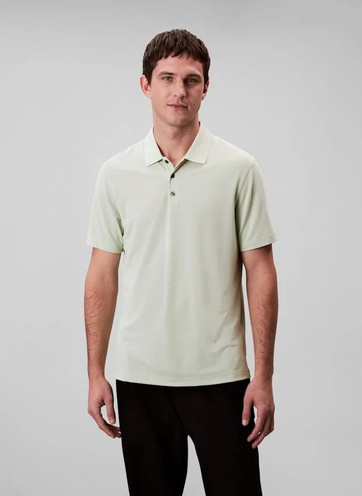 Stripe Strech Jacquard Polo