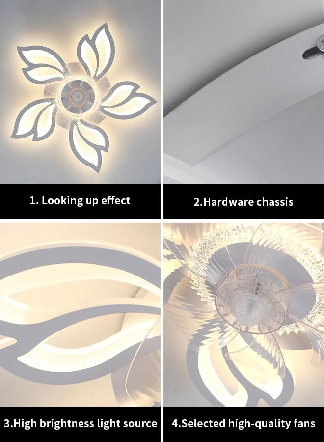 أبيكس صة مروحة سقف عصرية مع إضاءة، مروحة سقف بدون شفرات مع جهاز تحكم عن بعد، مروحة سقف منخفضة مع إضاءة للمطبخ وغرفة النوم - Image 5