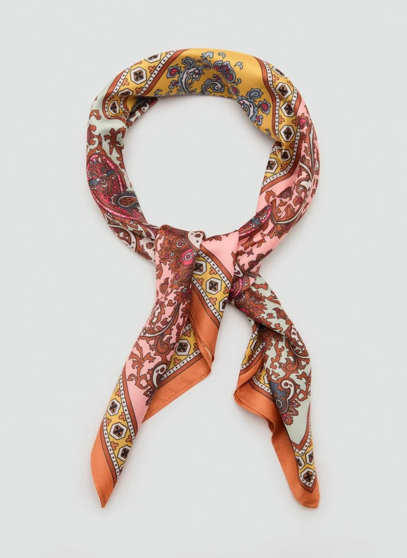 مانجو Paisley satin scarf