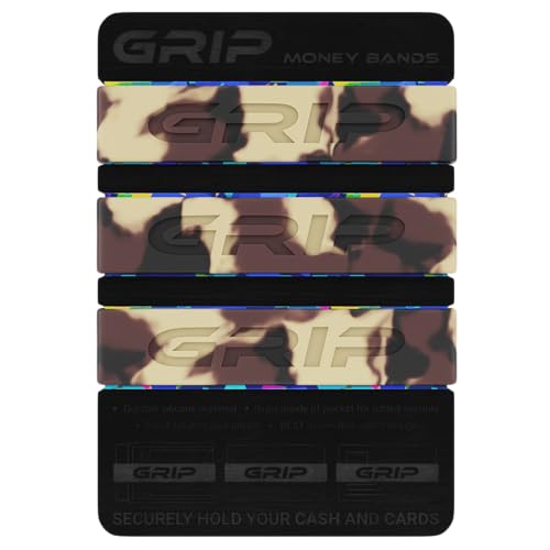 Grip Money Bands (Pack of 3) - BLACK - Premium Silicone Band for Cash & Cards - Slim & Durable Design - Image 1