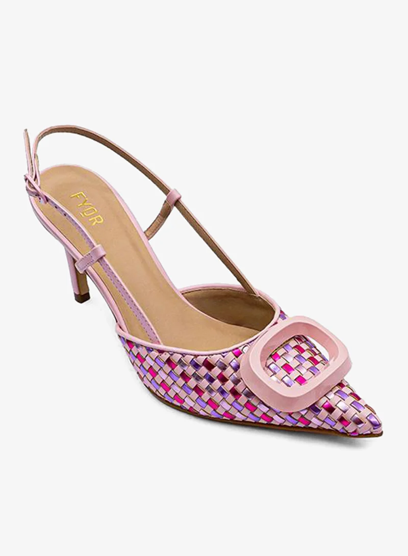 فايور Metallic Pointed Toe Pumps BWR 074