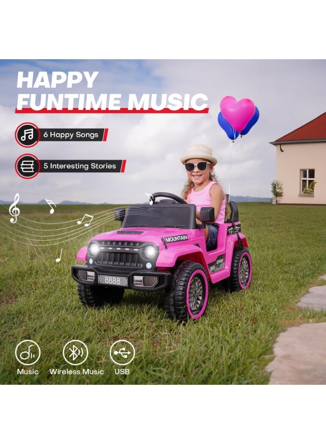 Toy Box Electric Jeep for Kids Ride on Toy Rechargeable Baby Car with LED & RGB Light & Music - Image 5