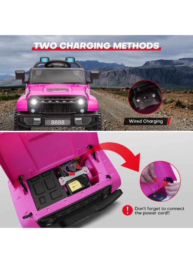 Toy Box Electric Jeep for Kids Ride on Toy Rechargeable Baby Car with LED & RGB Light & Music - Image 4