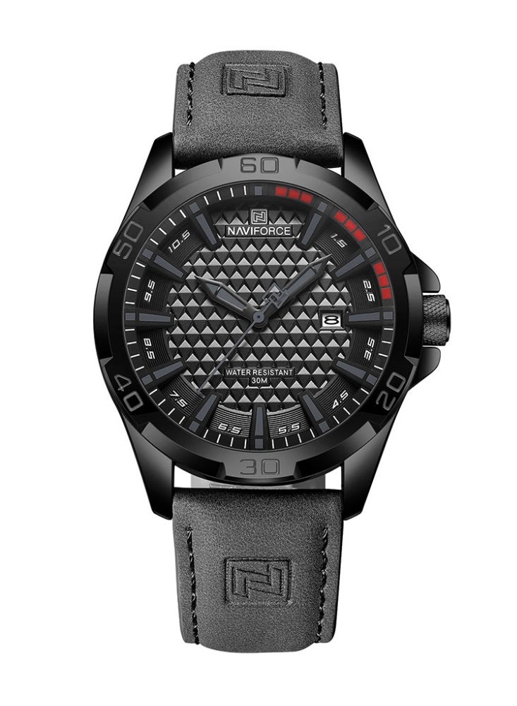 NAVIFORCE NAVIFORCE Men Casual Sport Military Quartz Calendar Wrist Watch for Man Business Leather Waterproof Male Clock  - Image 1