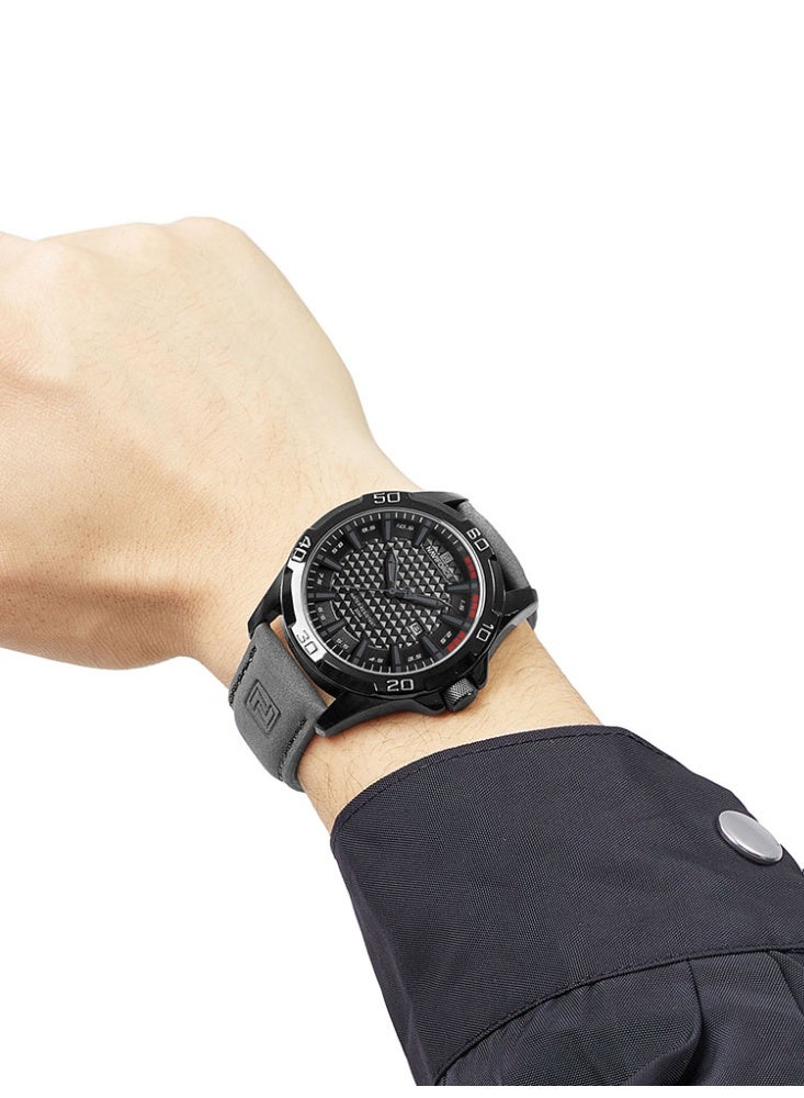 NAVIFORCE NAVIFORCE Men Casual Sport Military Quartz Calendar Wrist Watch for Man Business Leather Waterproof Male Clock  - Image 3
