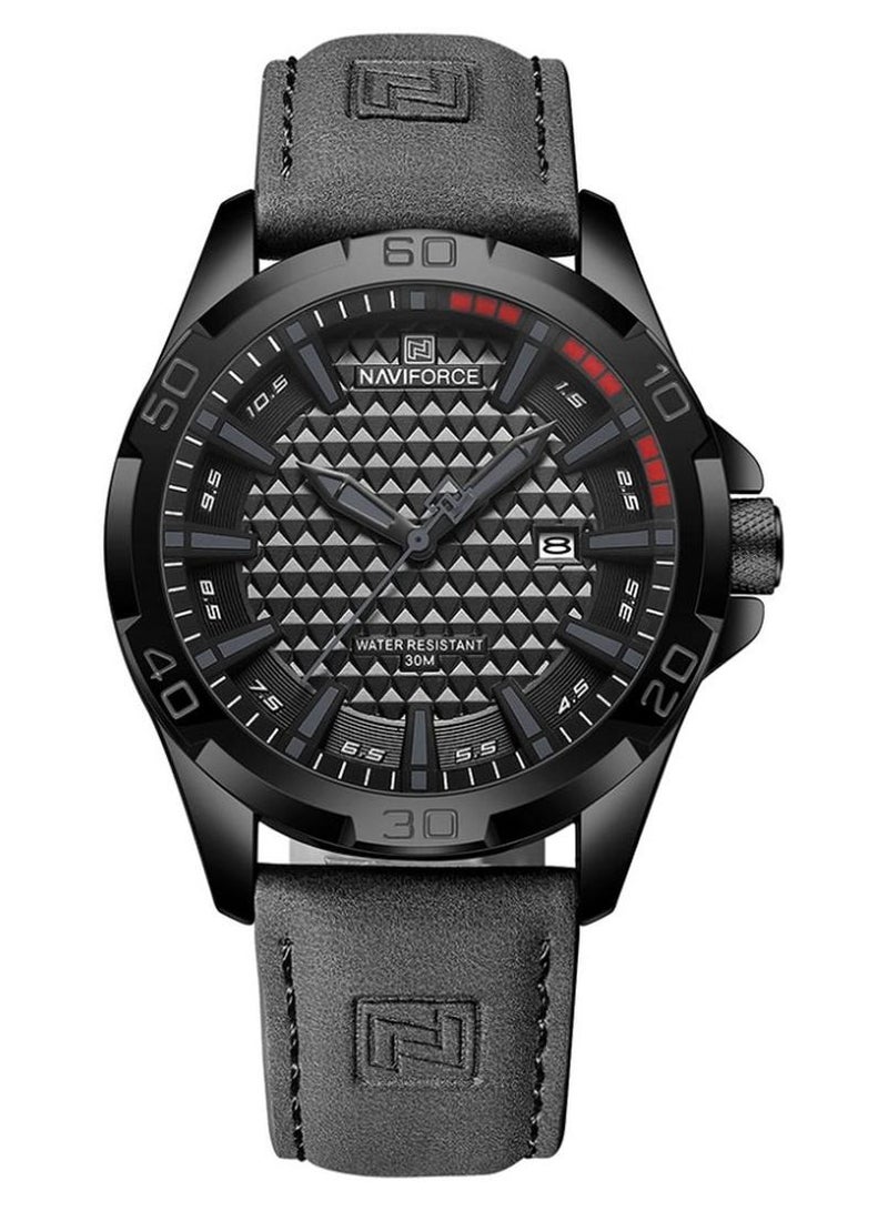 NAVIFORCE Men Casual Sport Military Quartz Calendar Wrist Watch for Man Business Leather Waterproof Male Clock - Image 1