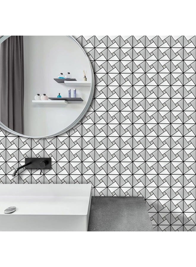 Vamos Tile Peel and Stick Backsplash Tile - Metal Tile Stick on Backsplash for Kitchen and Bathroom Silver Windmill Puzzle Glass Mixed Metal Self Adhesive Mosaic Tiles(12"x12"x10 Sheets) - Image 3