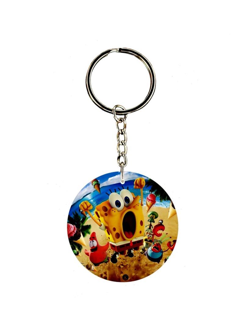 RKN Sponge Bob Cartoon Printed Dual Sided Keychain