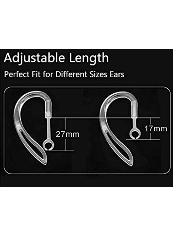 إيروريكس خطافات أذن شفافة متوافقة مع Airpods Pro 360 درجة قابلة للتعديل ومرنة ومضادة للانزلاق ومضادة للضياع ومناسبة للرياضة في الهواء الطلق وحامل خطافات أذن بديلة متعدد الأبعاد قابل للتعديل لـ Airpod Pro - Image 4